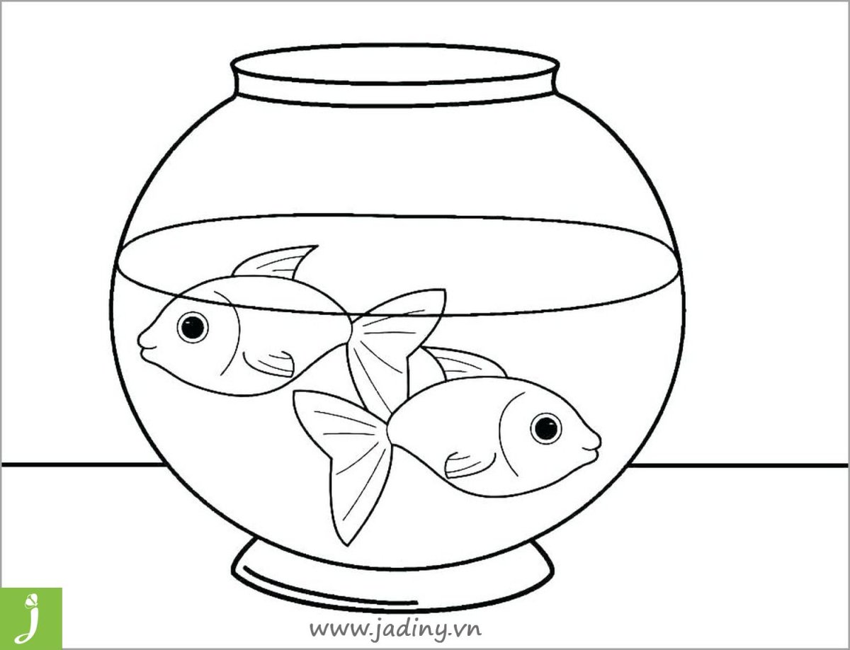Разукрашка аквариум с рыбками