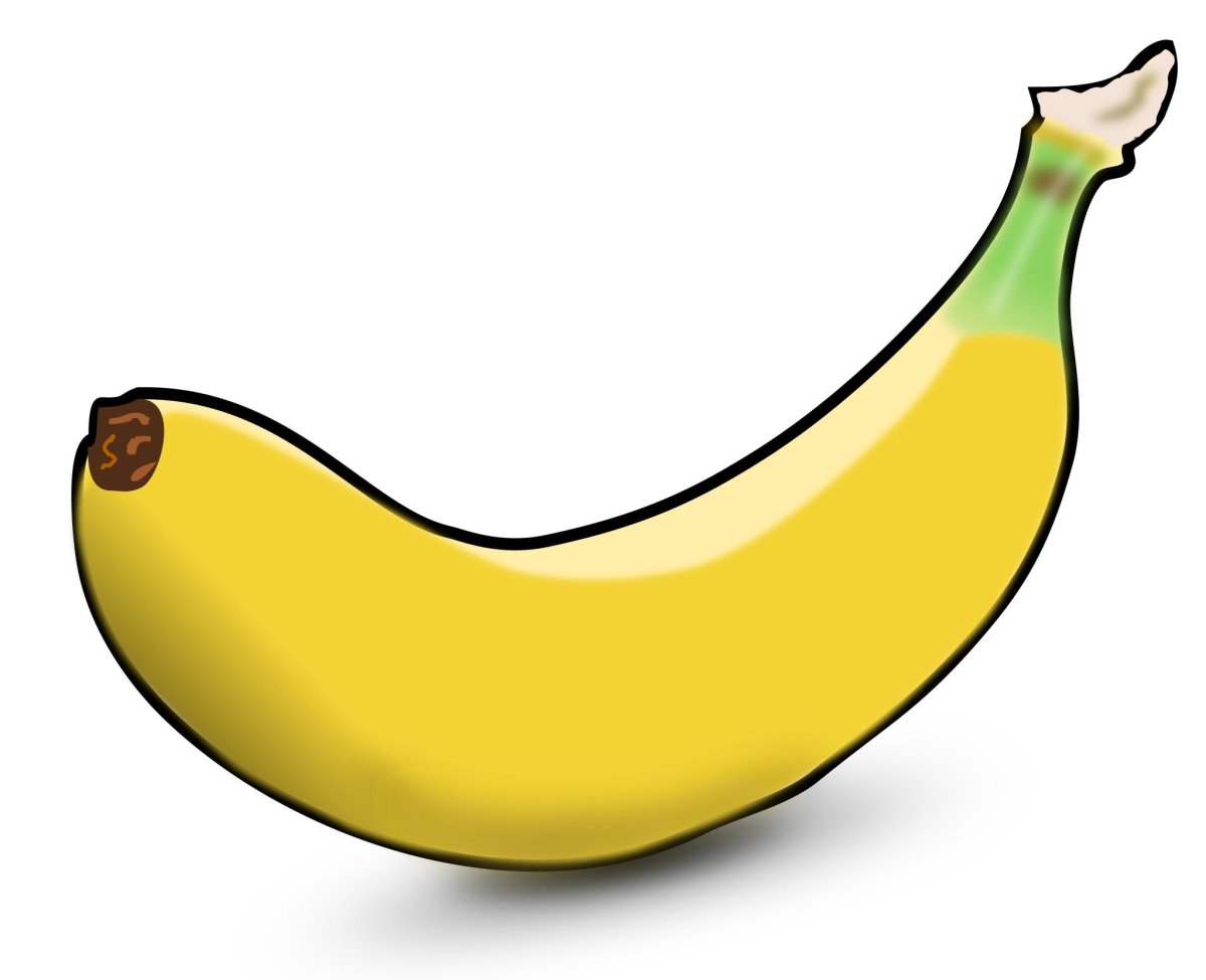 Банан в мультяшном стиле