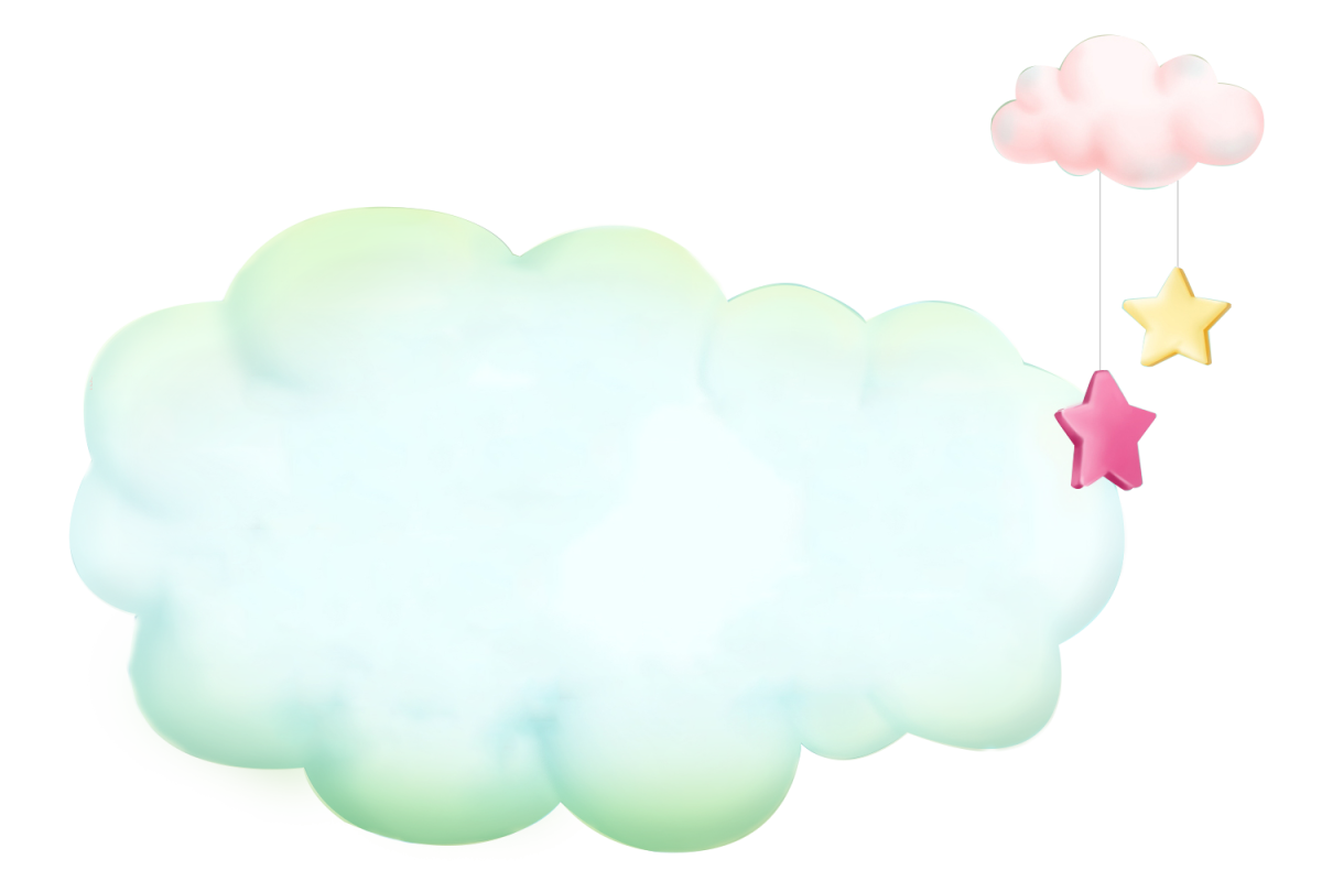 Сказочные облака на прозрачном фоне