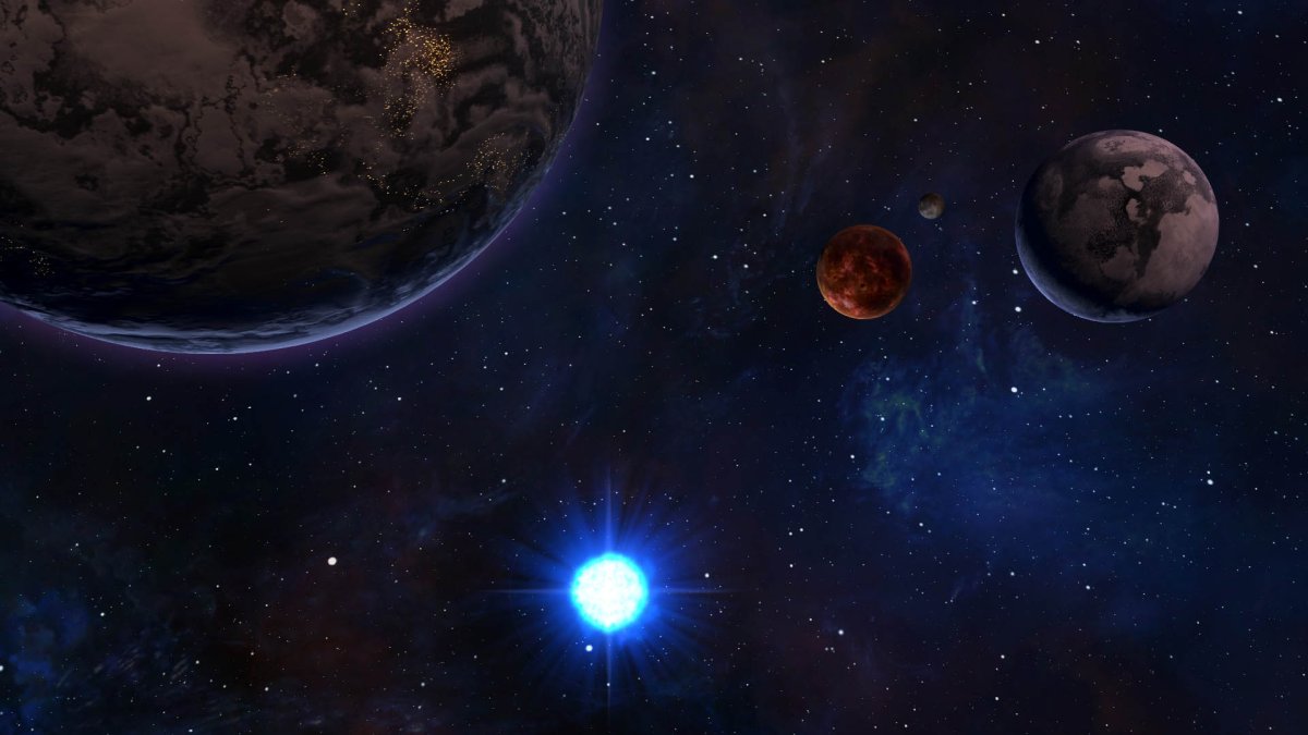 Космос для группы планеты