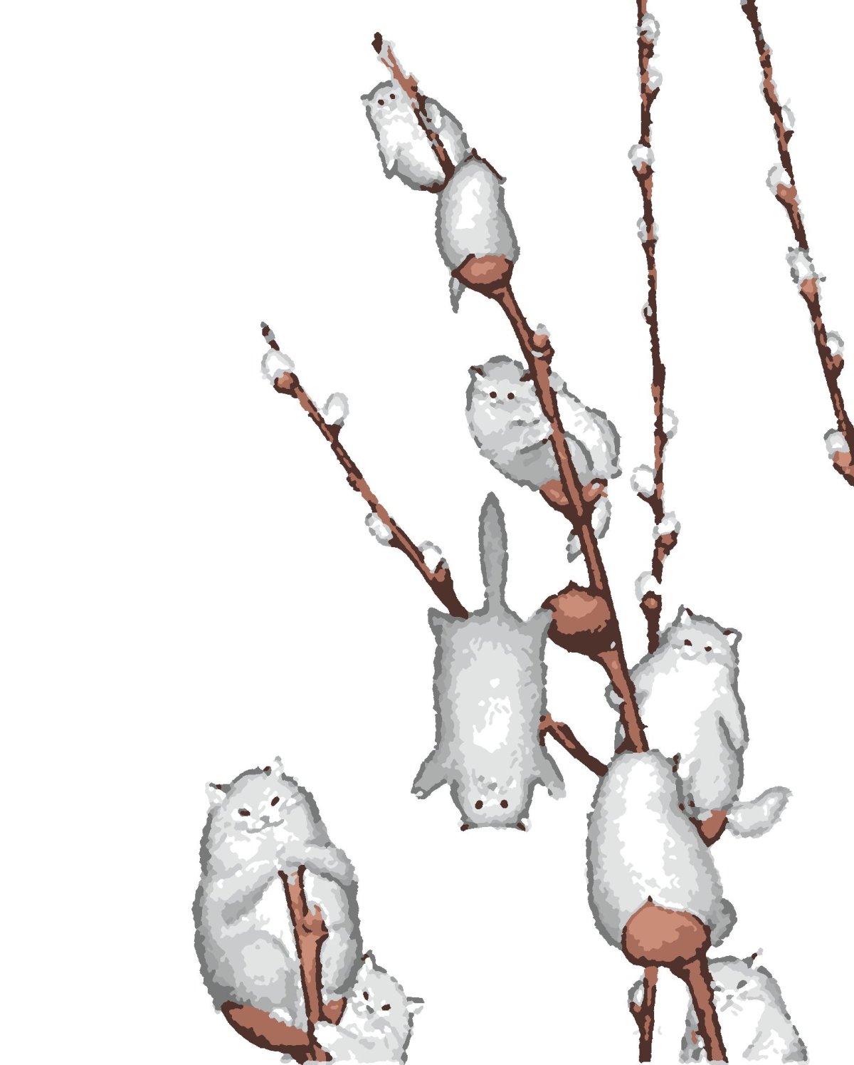 Верба котята