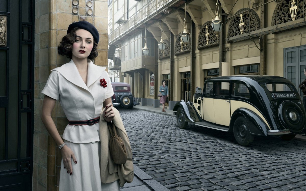 Велосипедистка. Санта-Моника, 1942 г.