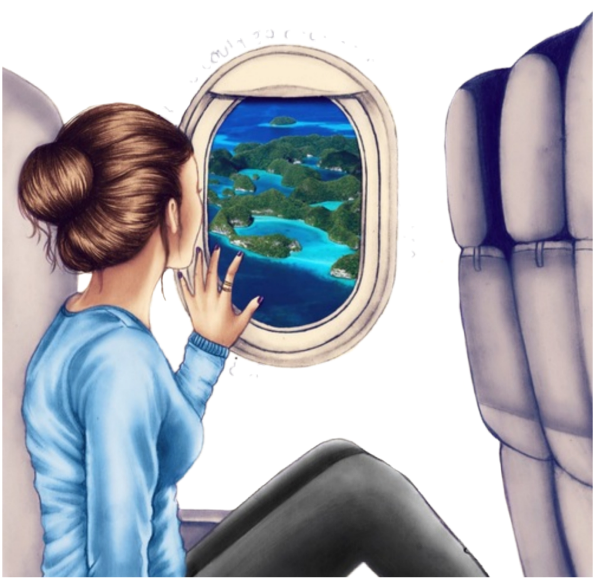 Девушка на взлетной полосе