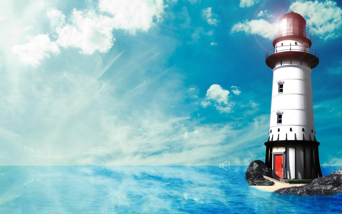 Маяк и корабль