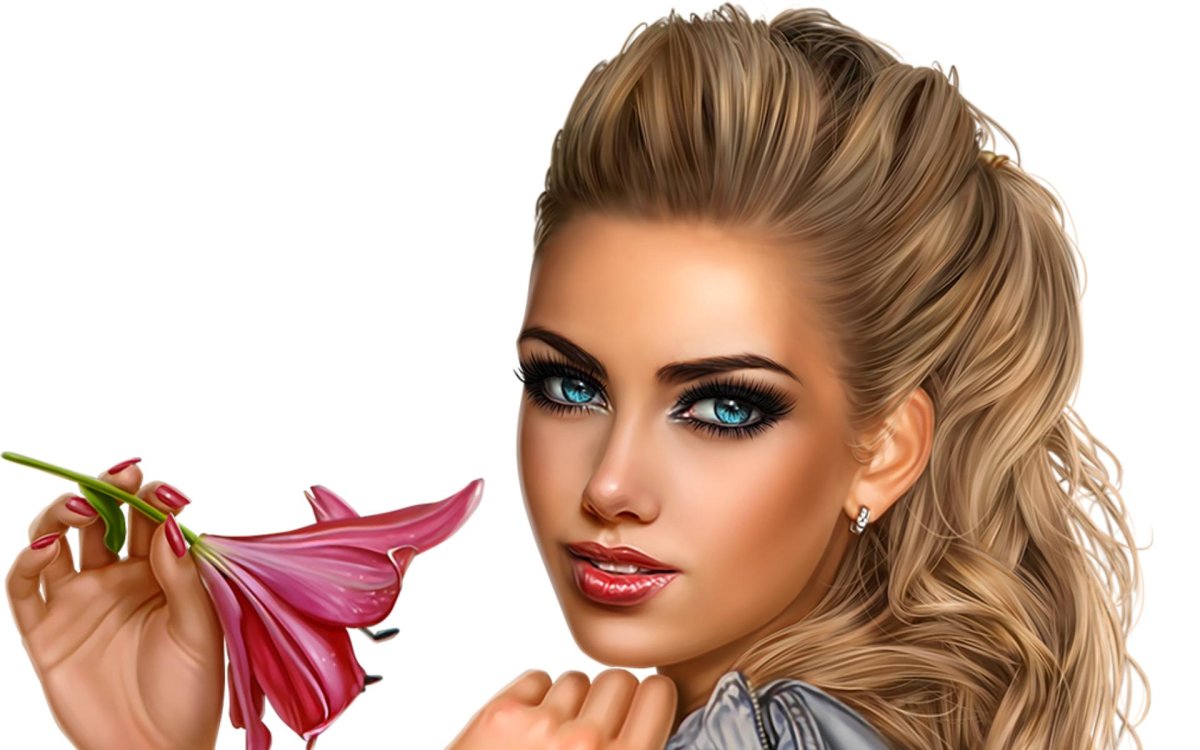 Девушка без фона