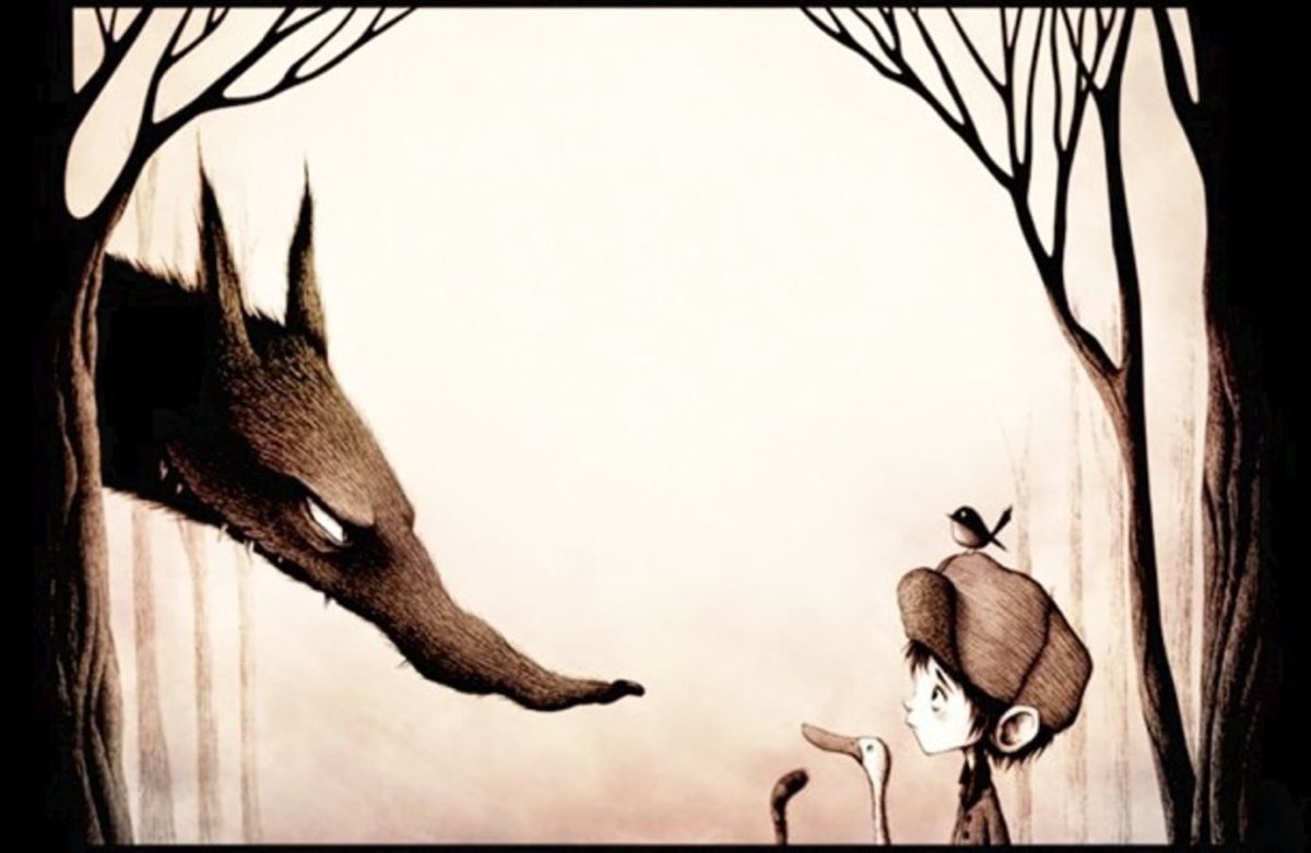 Охотник из сказки красная шапочка