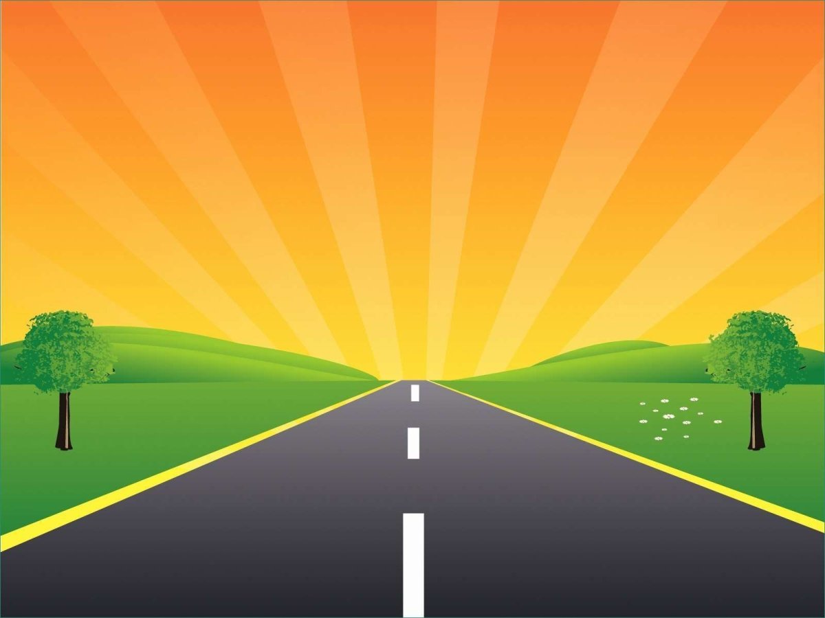 Мультяшная дорога в городе