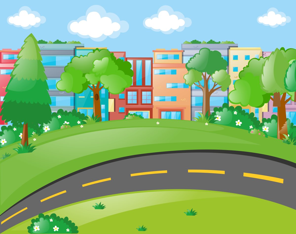 Фон дорога для детей горизонтальная