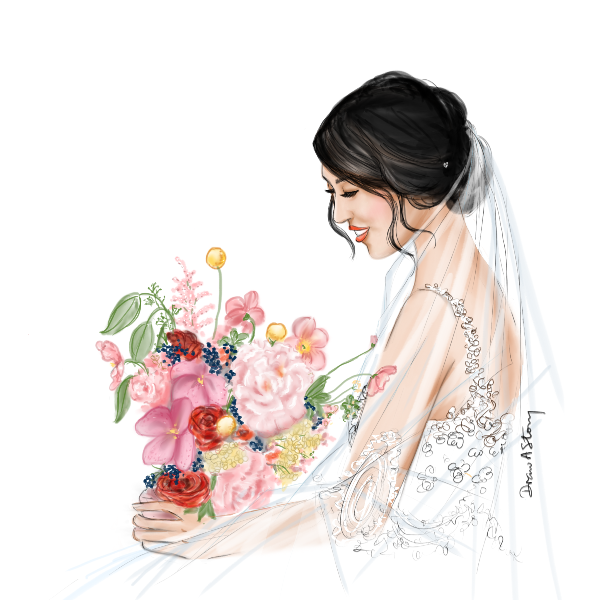 Невеста иллюстрация