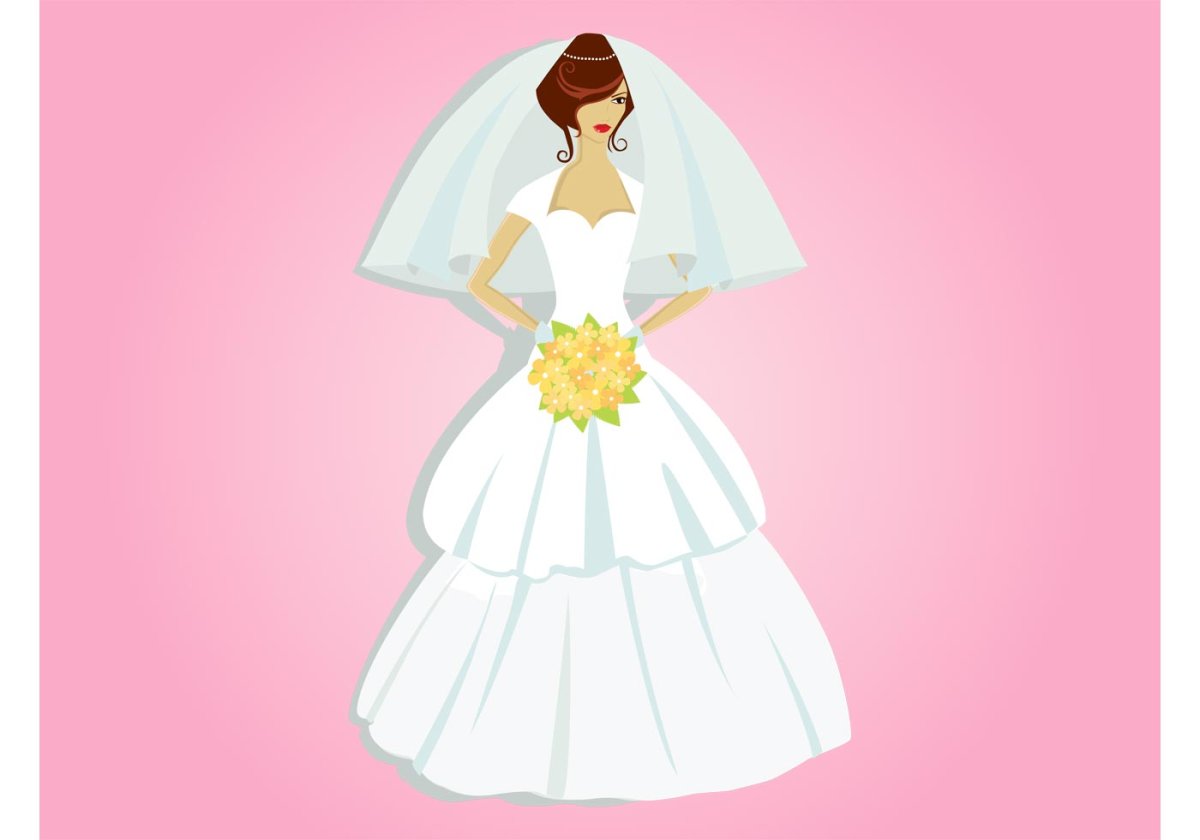 Платье невесты рисование для детей