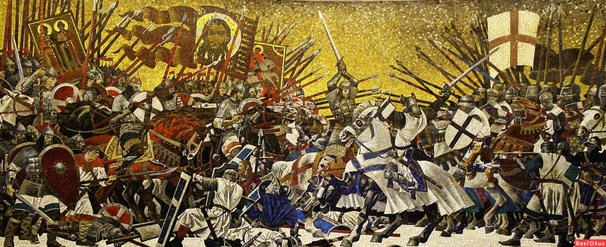 Невский Ледовое побоище рисунок