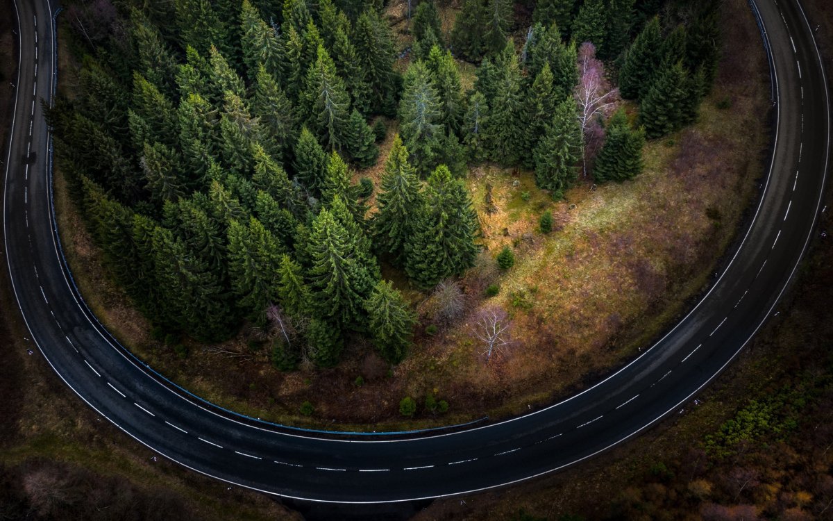 Дорога вид сверху