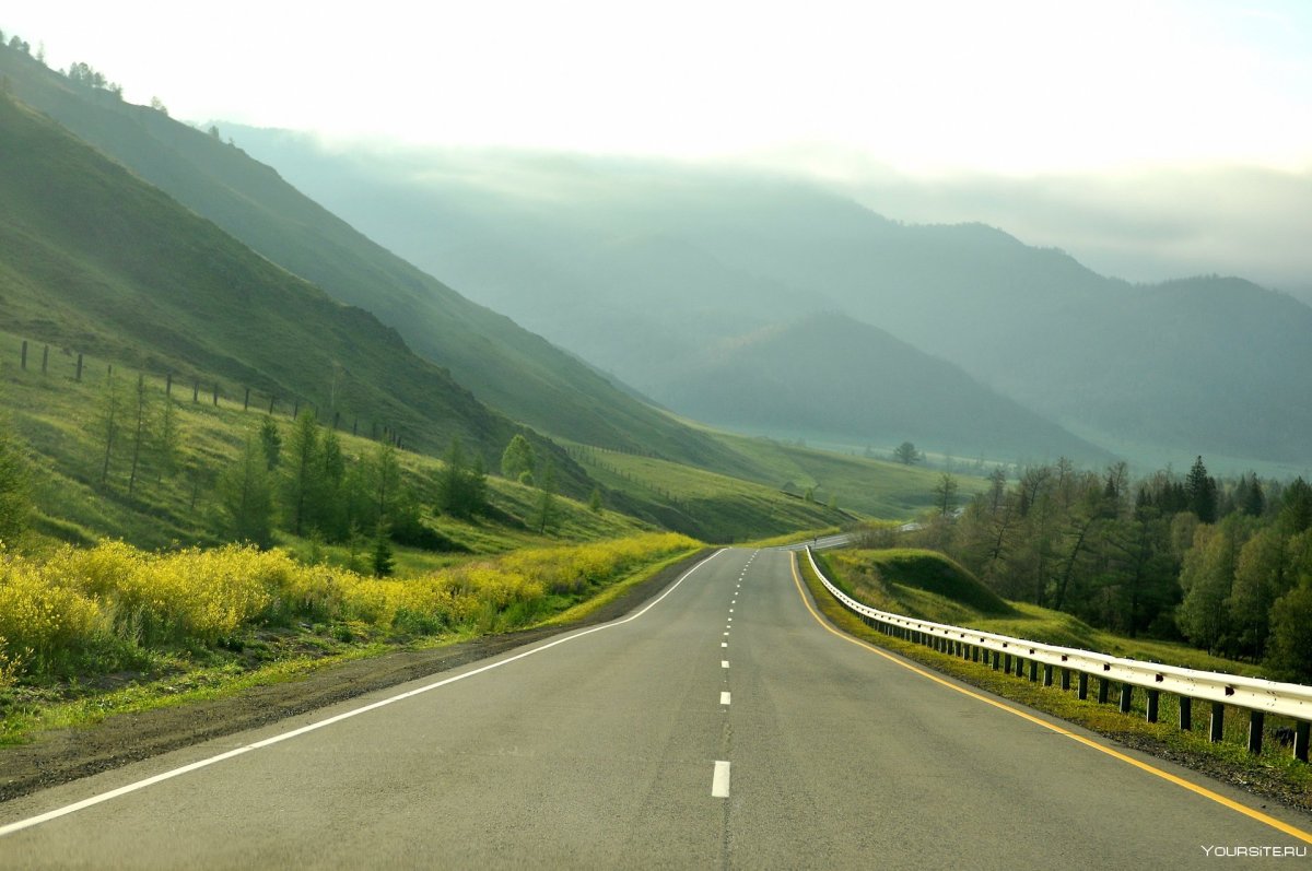 Горный Алтай перевал Семинский дорога