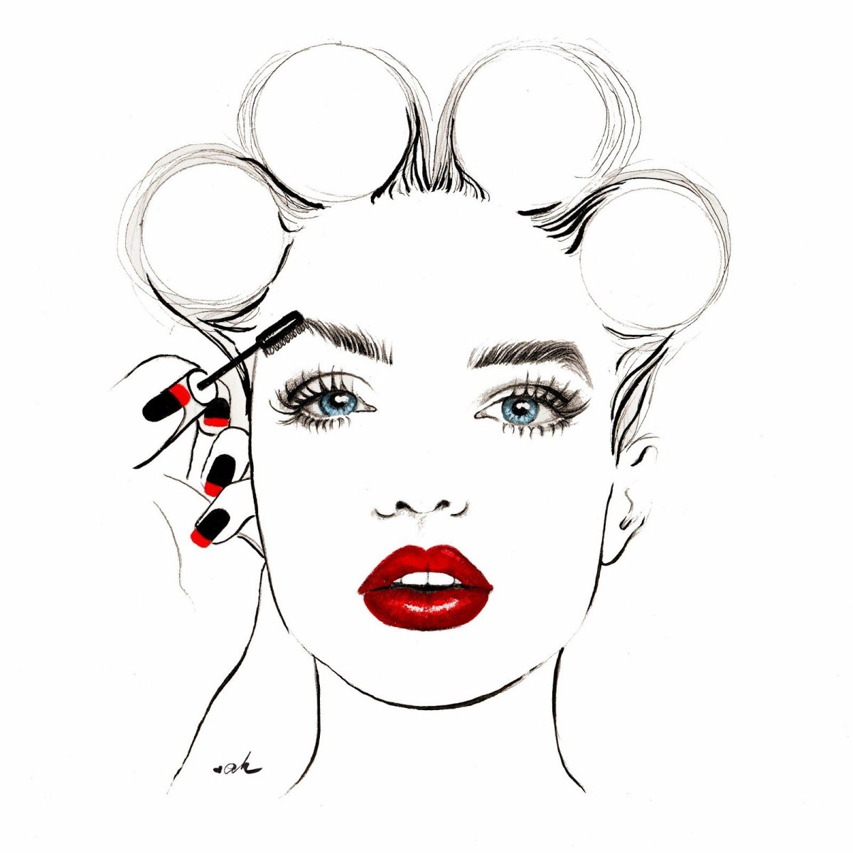 Девушка брови рисунок