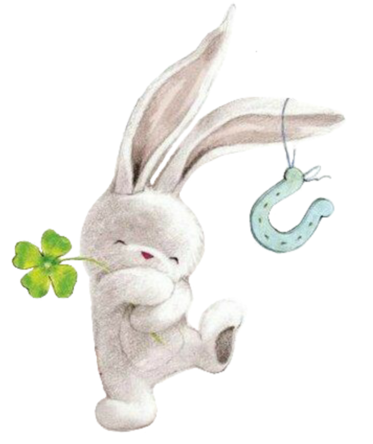 Милый зайчик с цветочком