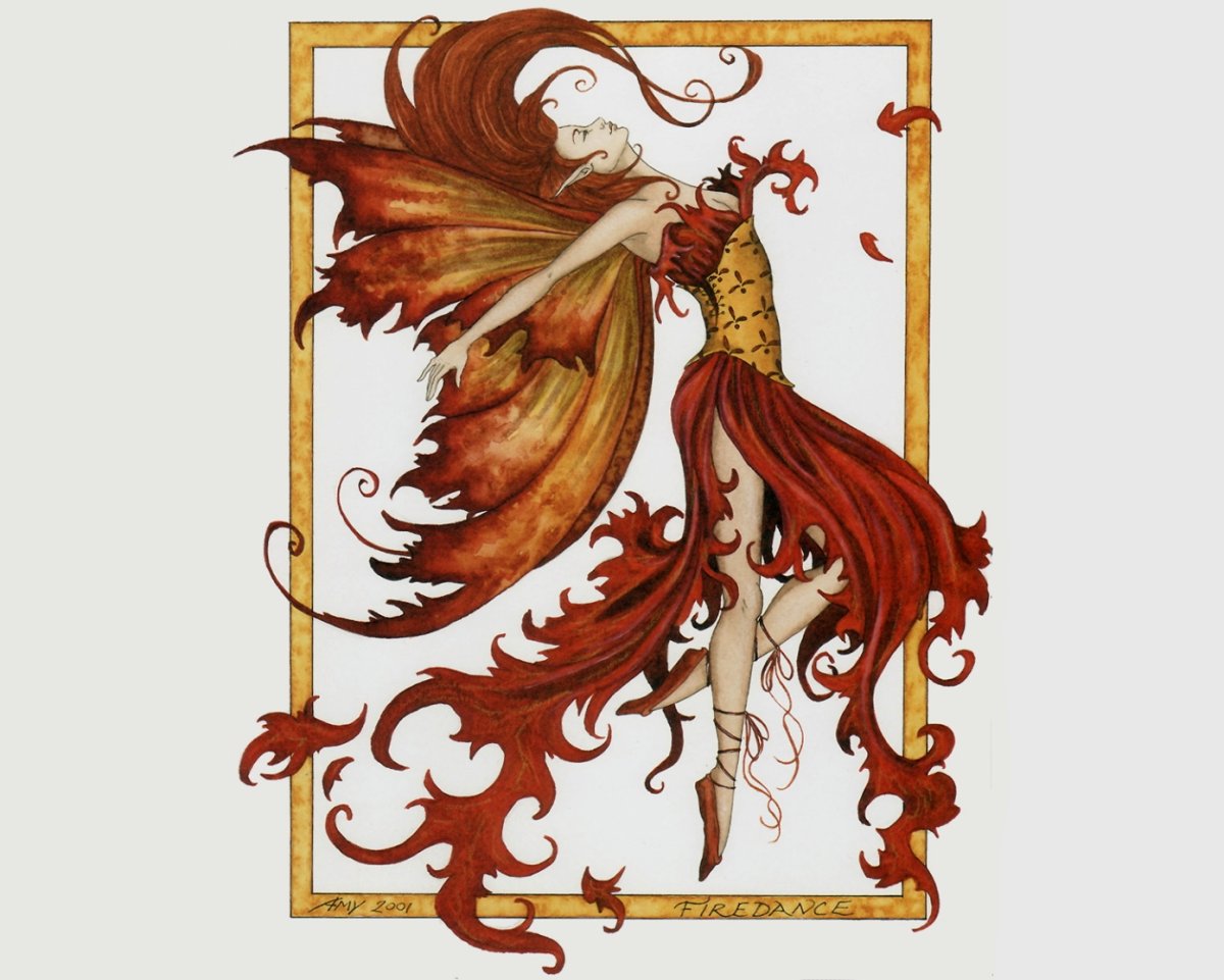 Фея огня вышивка
