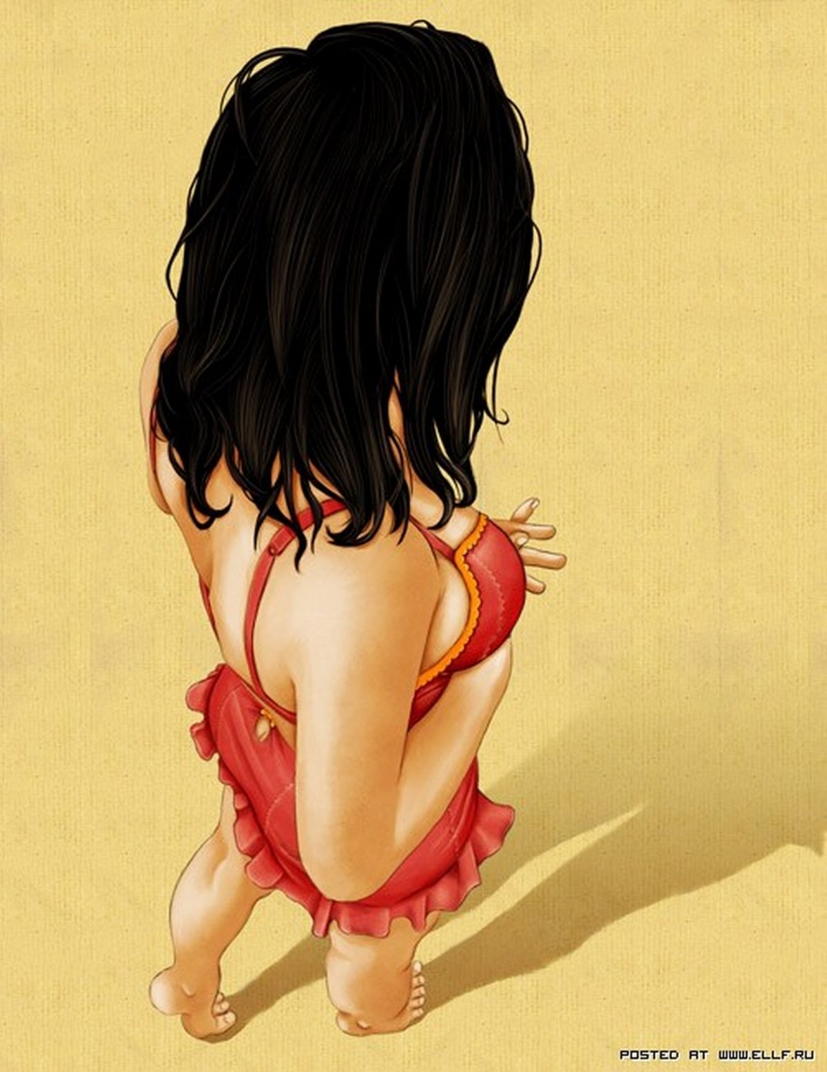 Мультяшные девушки со спины