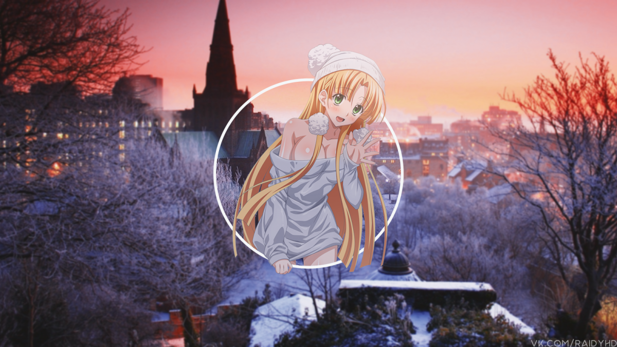 Красивый рабочий стол в стиле аниме