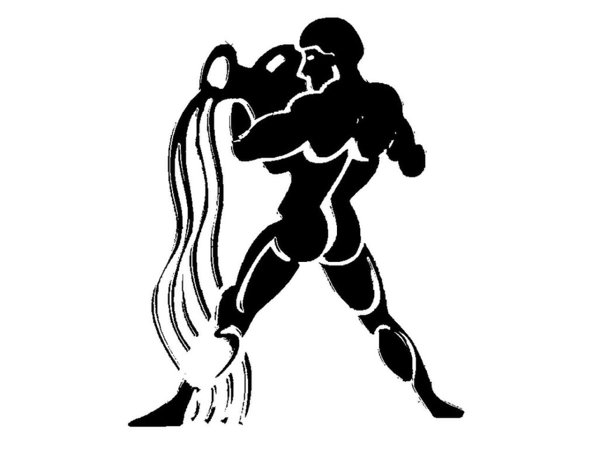 Стилизованные знаки зодиака Водолей