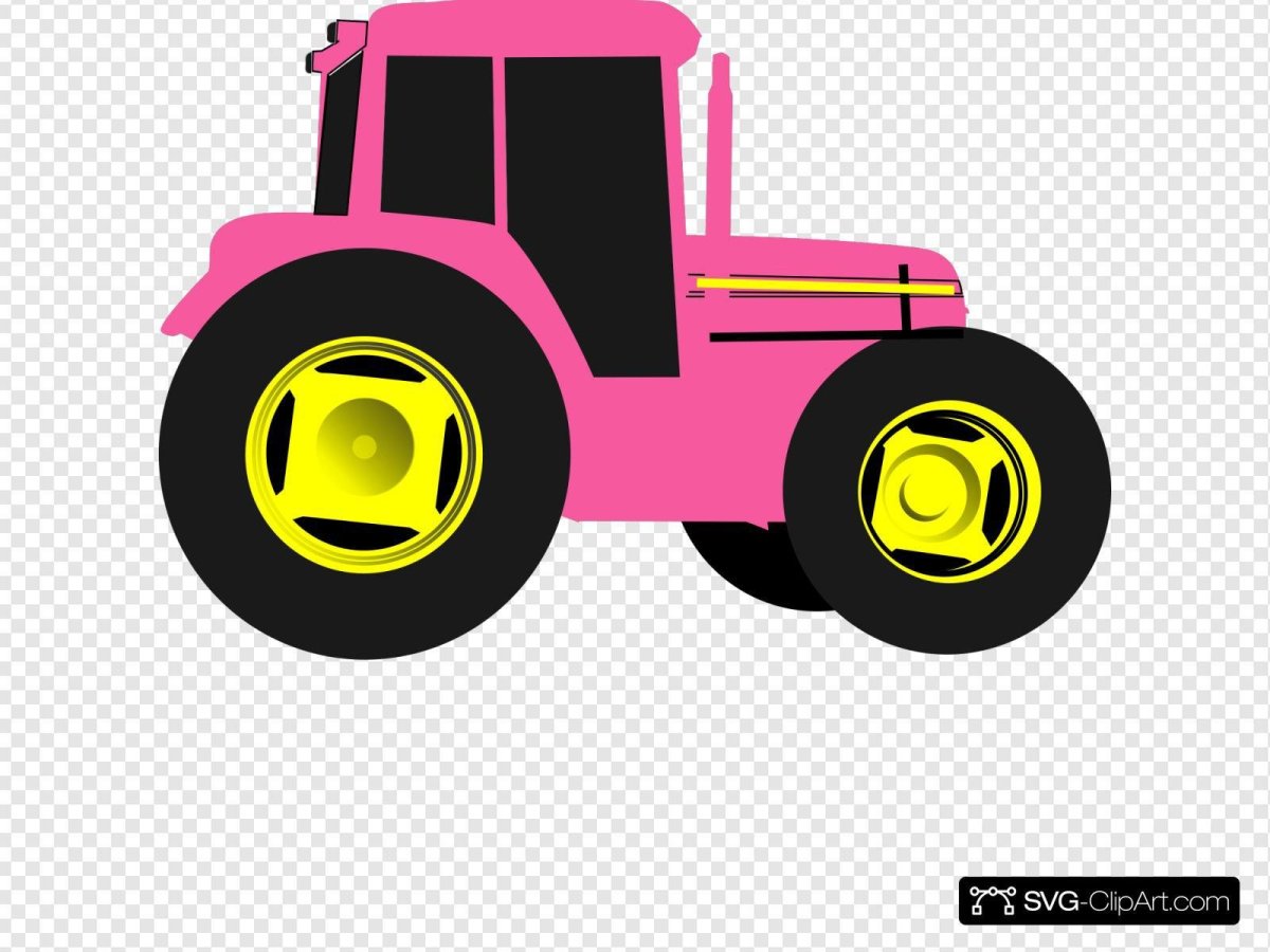 Трактор мультяшный цветной