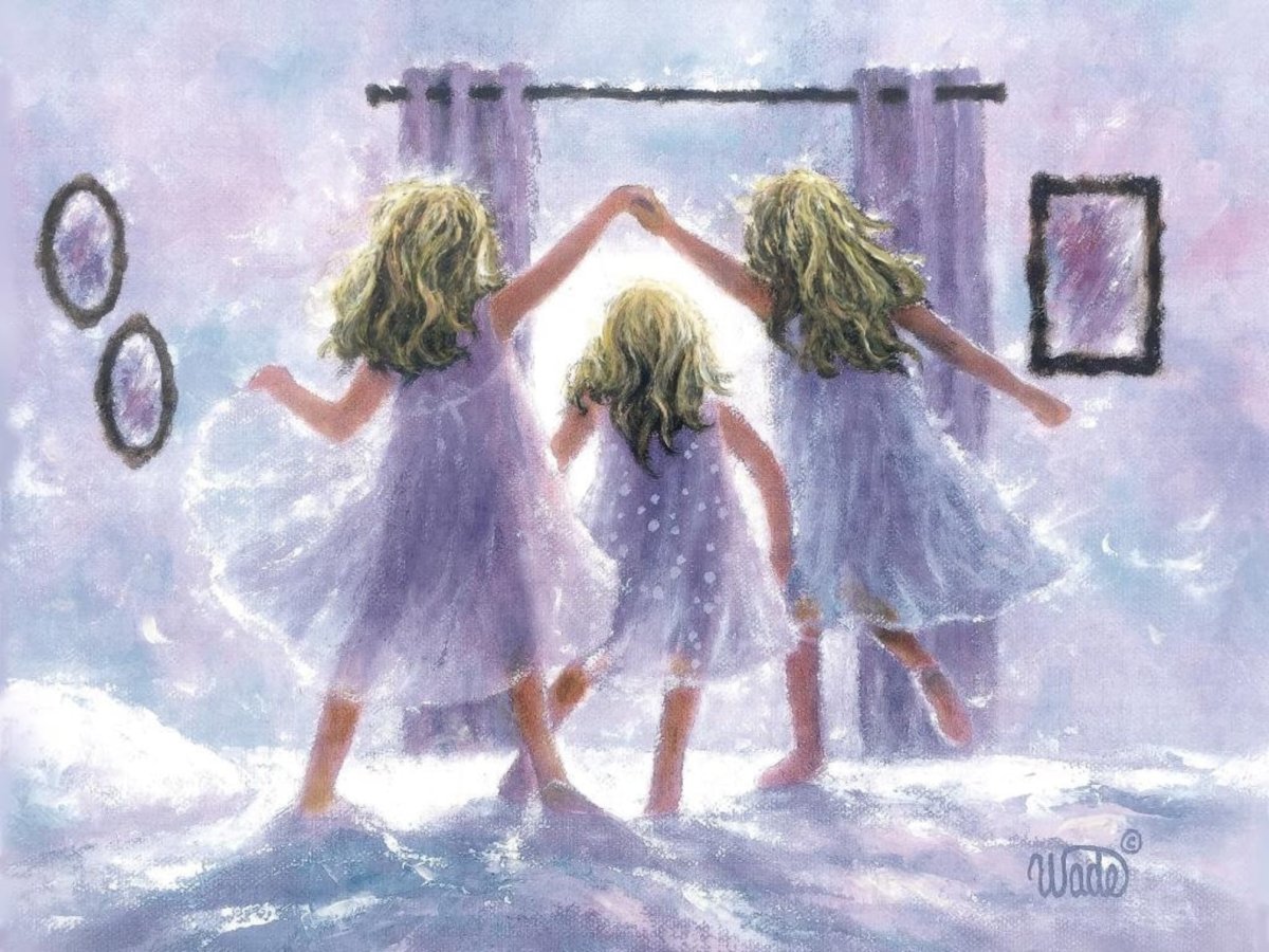 Две сестры и мама картина