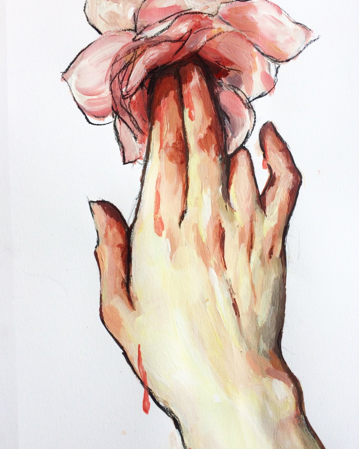 Ладони акварель