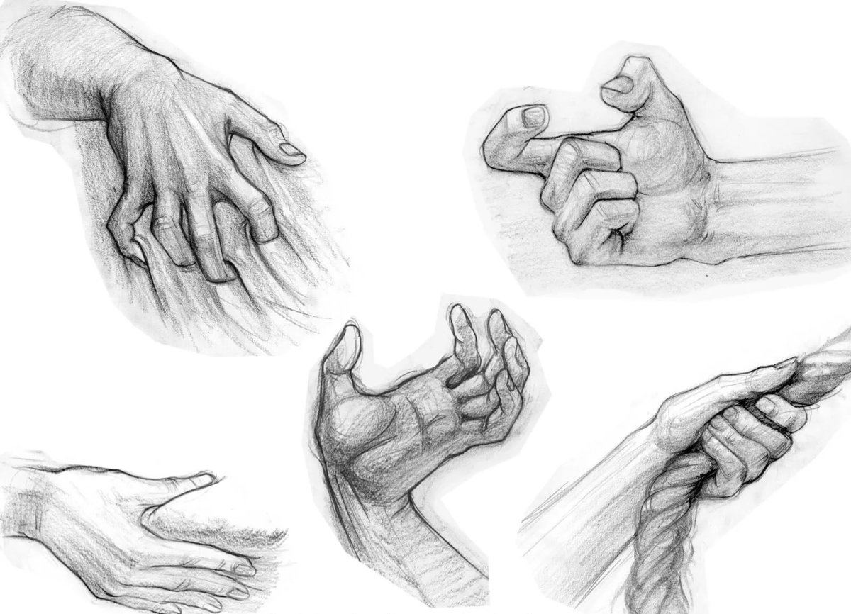 Руки карандашом