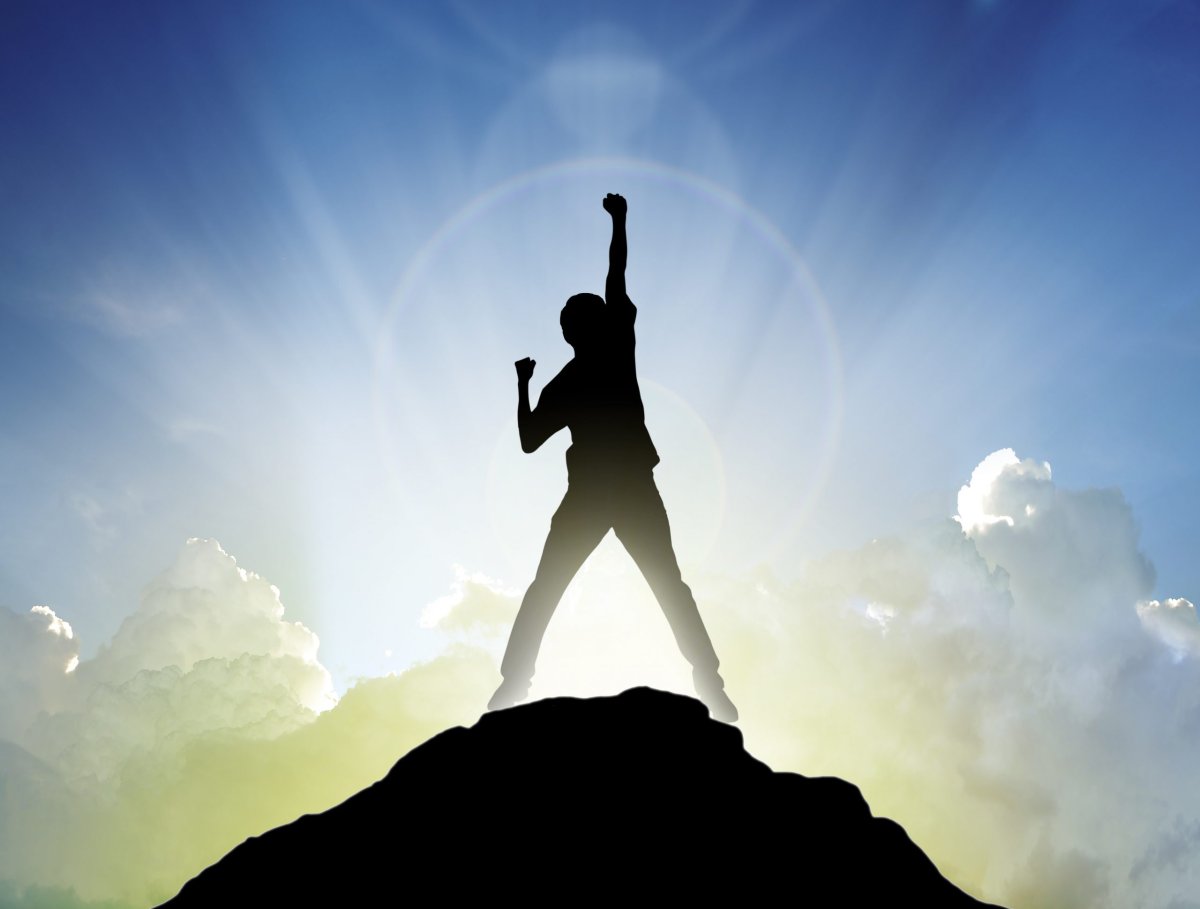 Человек намвершине успеха