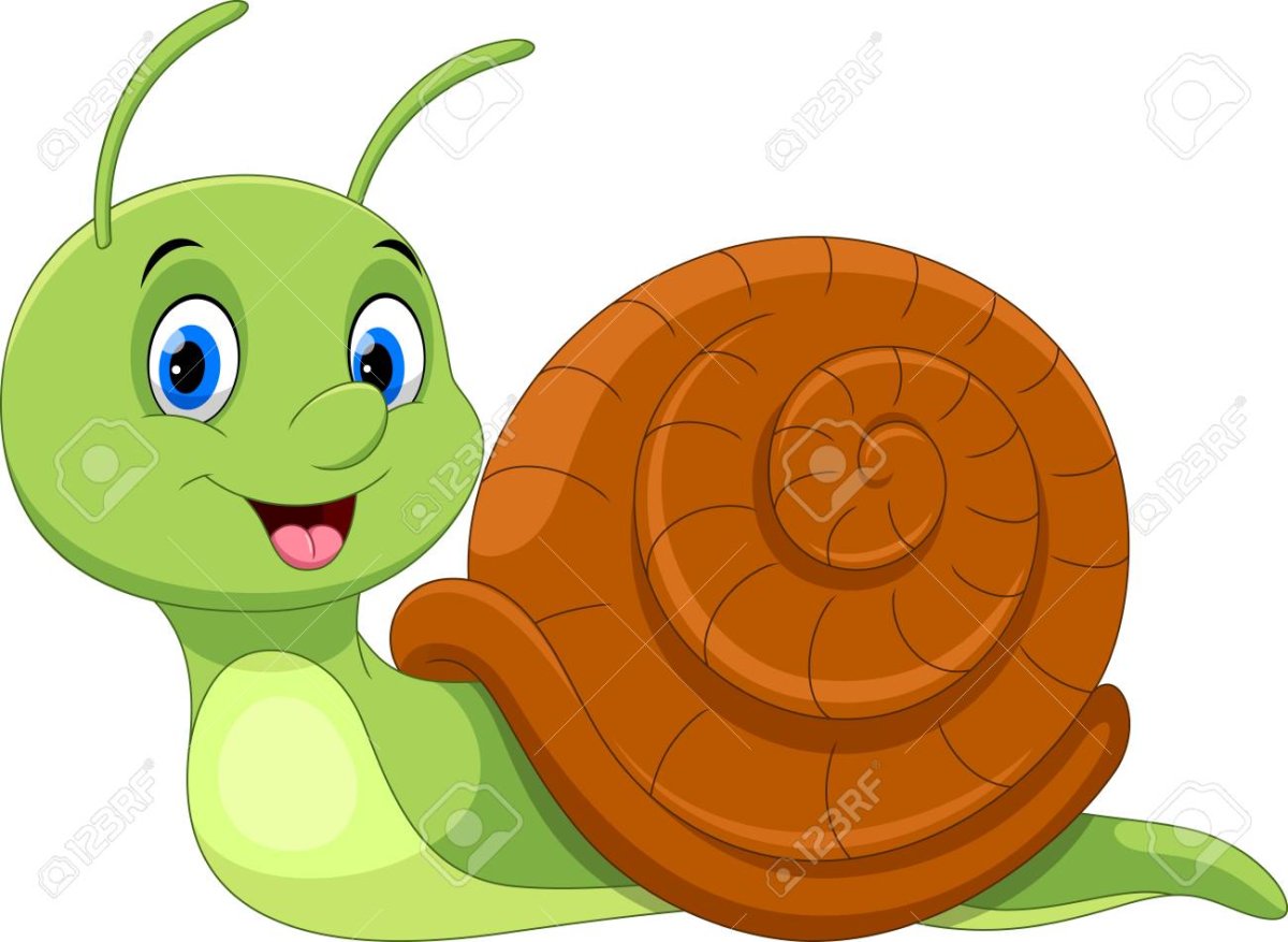 Красные улитка картина для детей