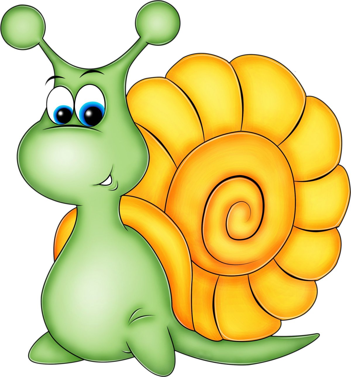 Улитка с глазами на рожках