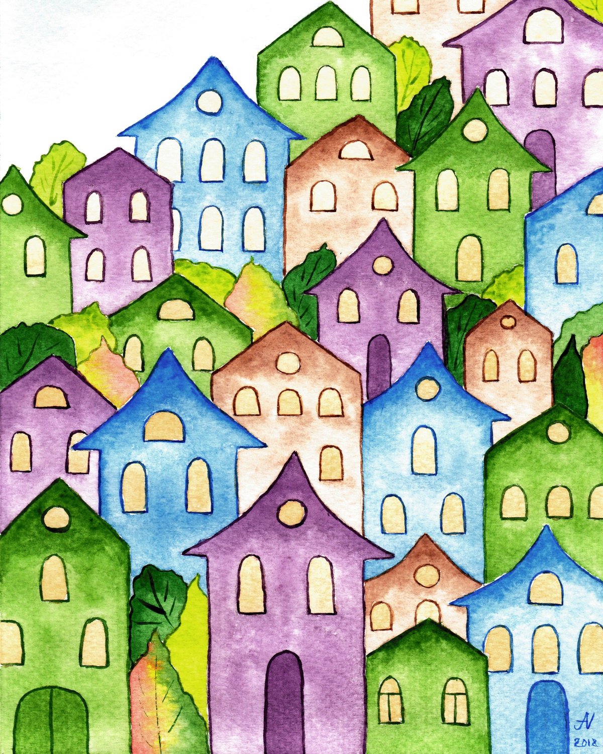 Красочный домик