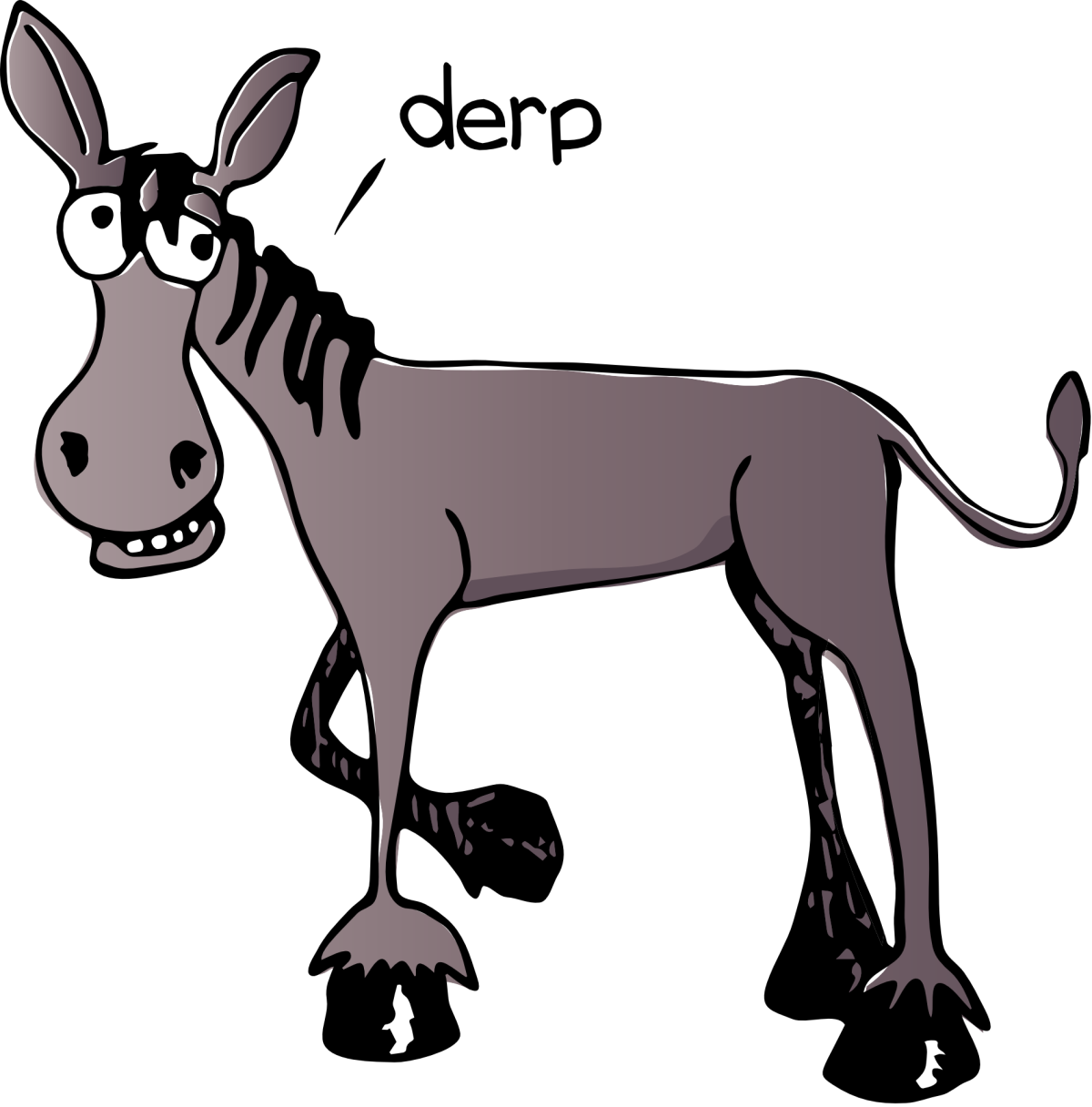 Ослик с тележкой смешно