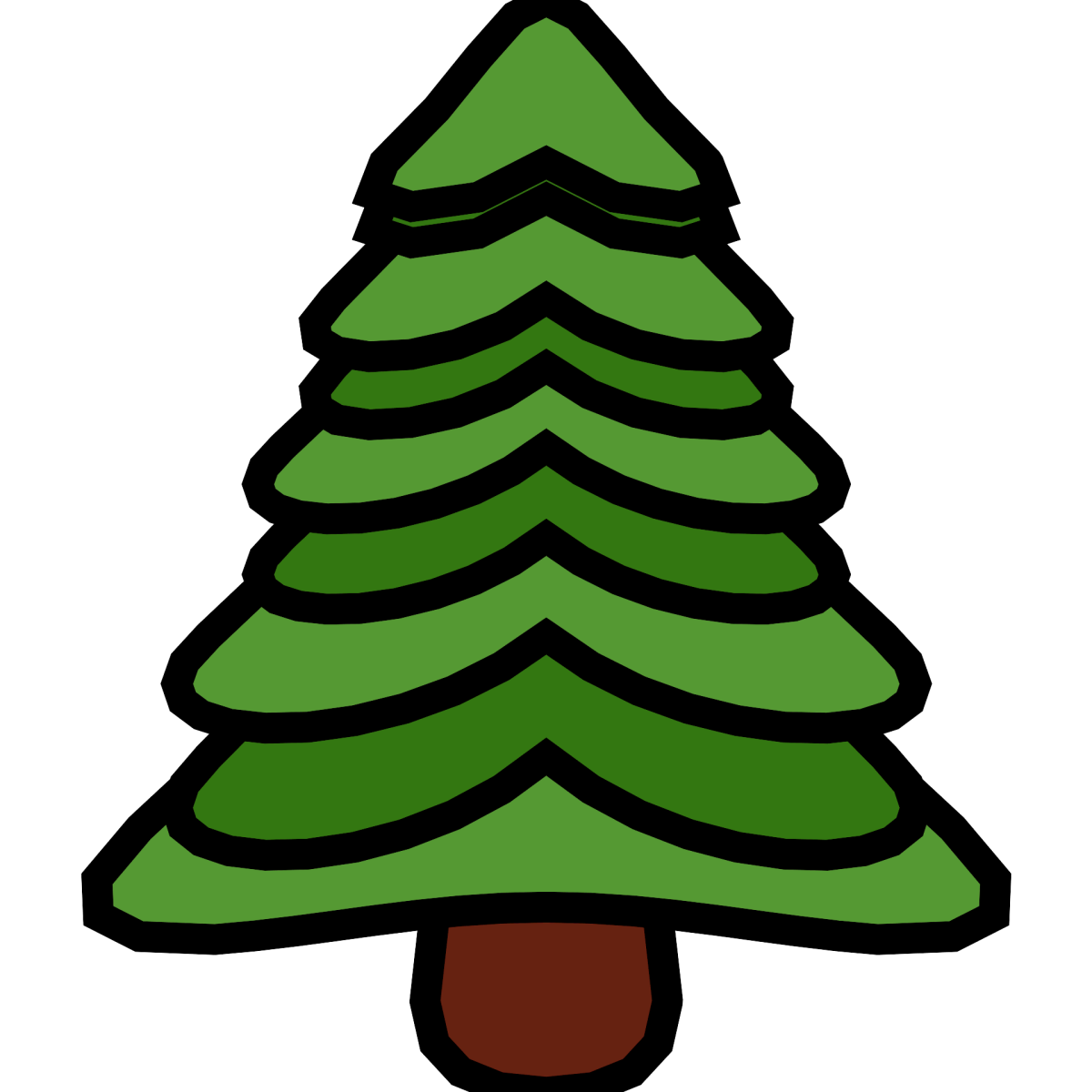 Хвойные деревья на прозрачном фоне