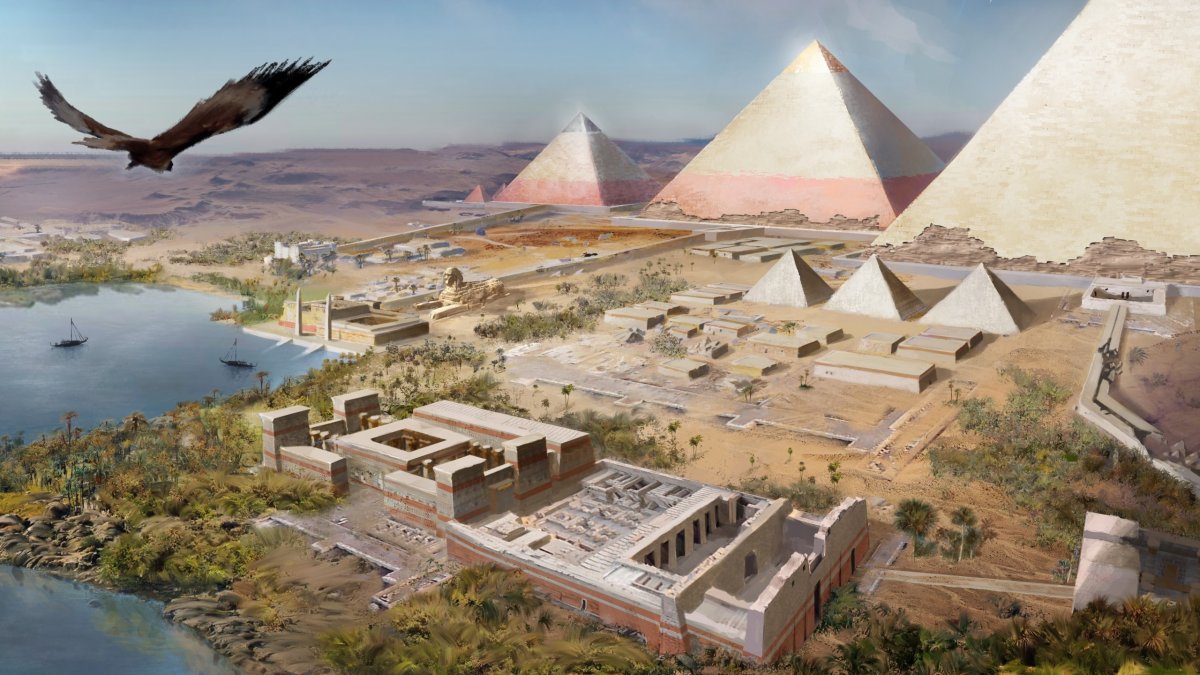 Пирамида Хеопса древний Египет арт