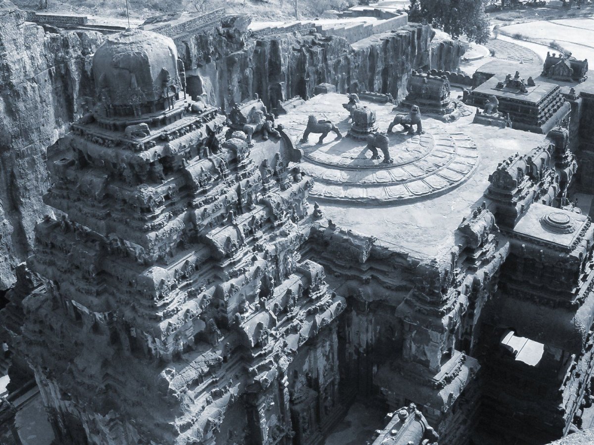 Храм Кайласанатха реконструкция