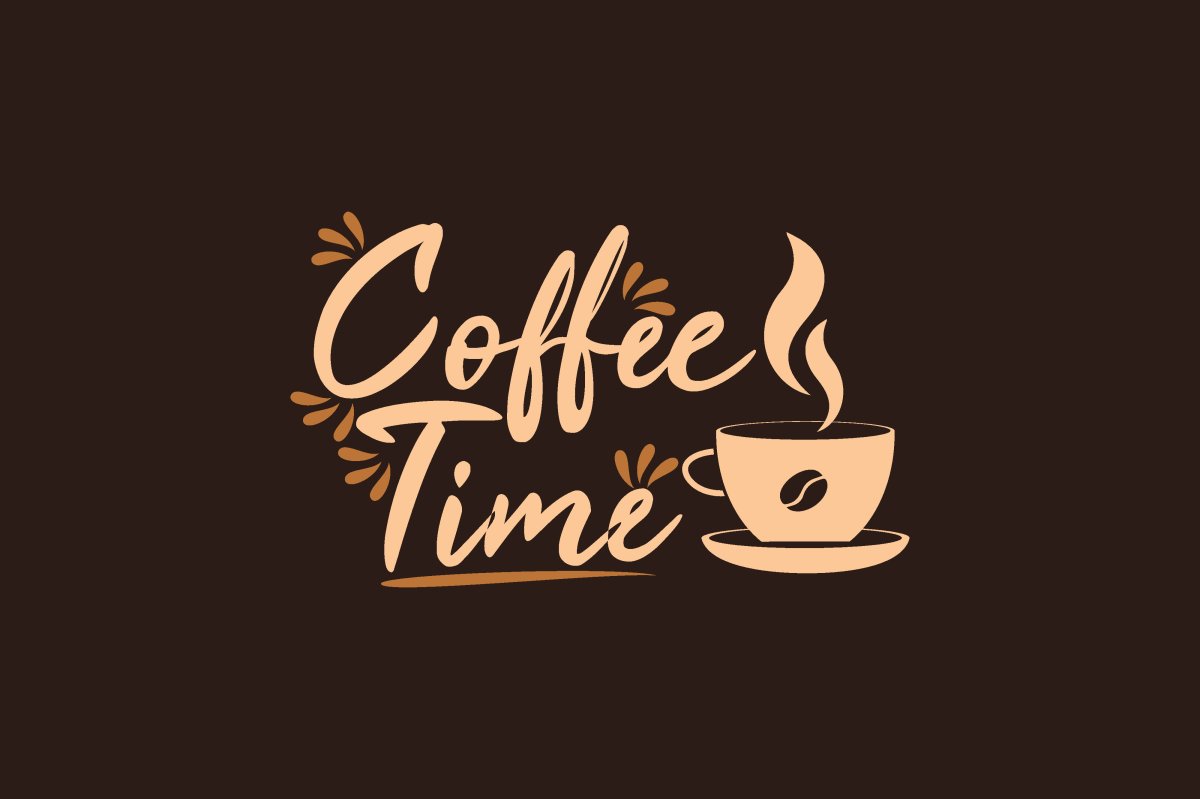 Надпись кофе
