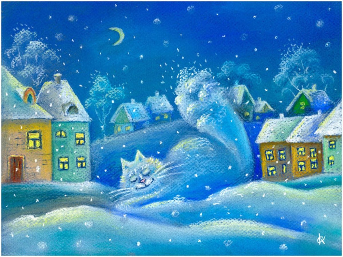 Зимняя сказка рисунок