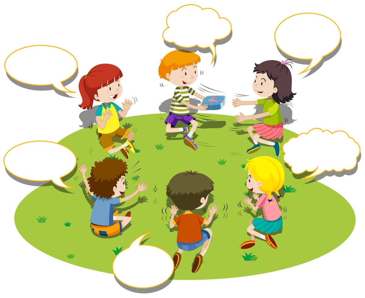 Дети сидят в кругу