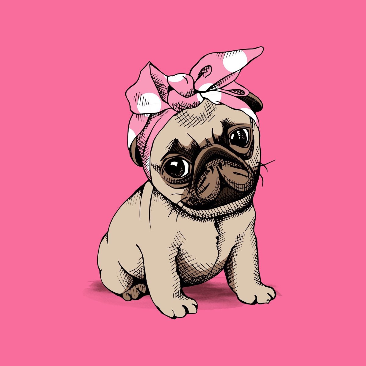 Мультяшные мопсы