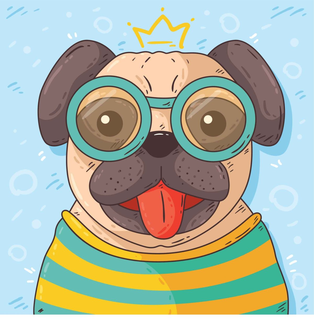 Мопс рисунок