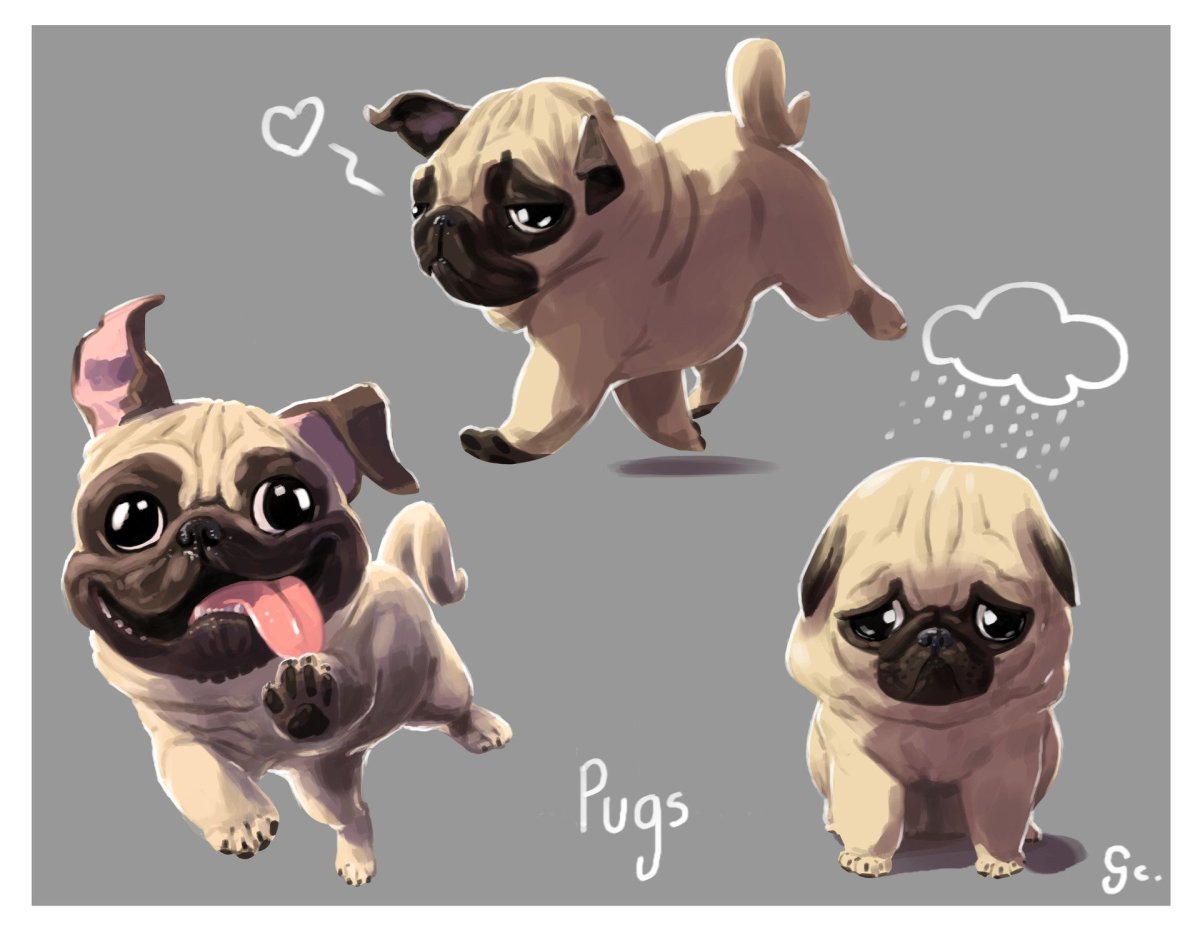 Грустный Мопс