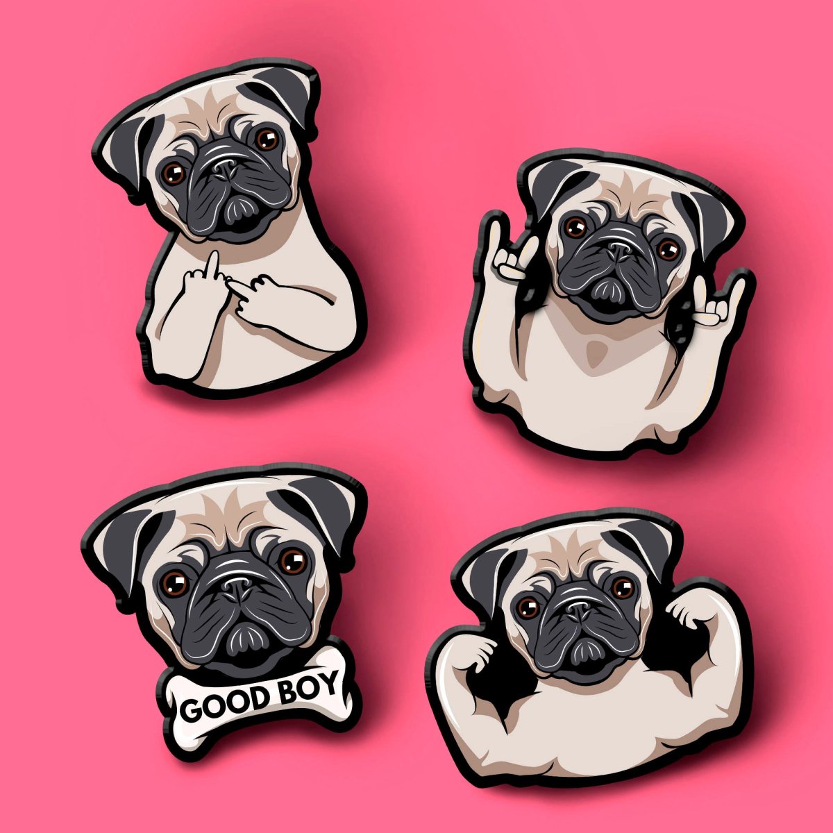 Мопс стилизованный