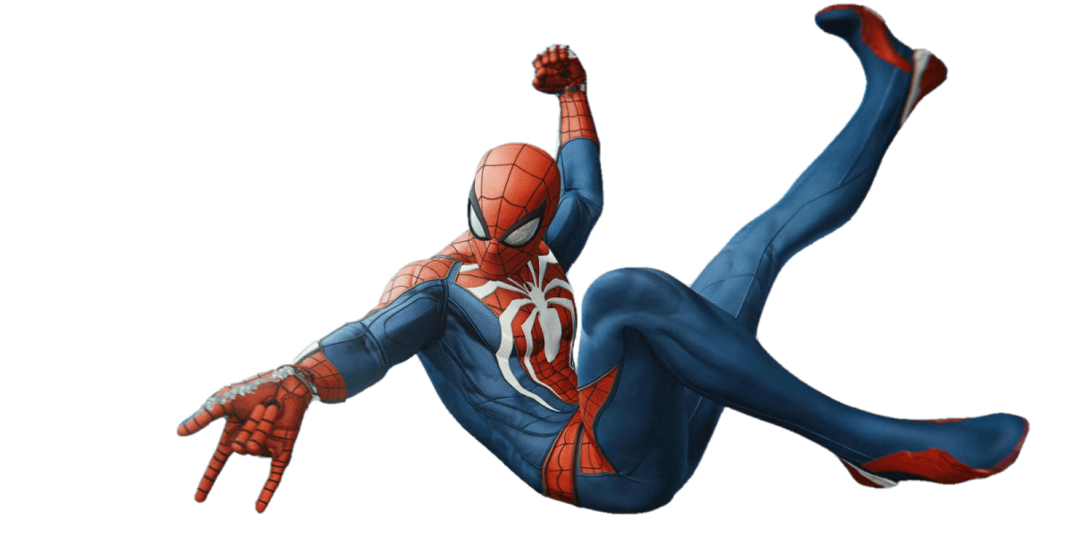 Спайдер Мэн на белом фоне