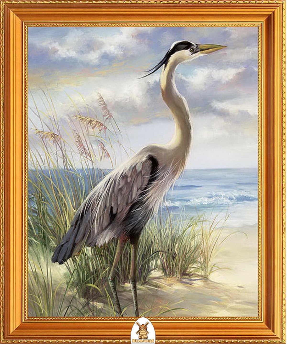 Пейзаж с журавлями