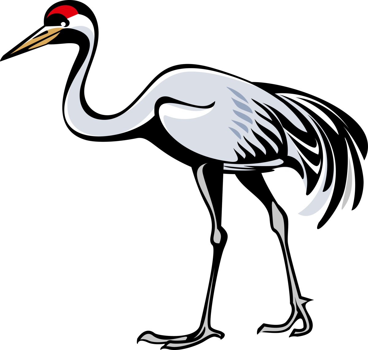 Журавль рисунок для детей