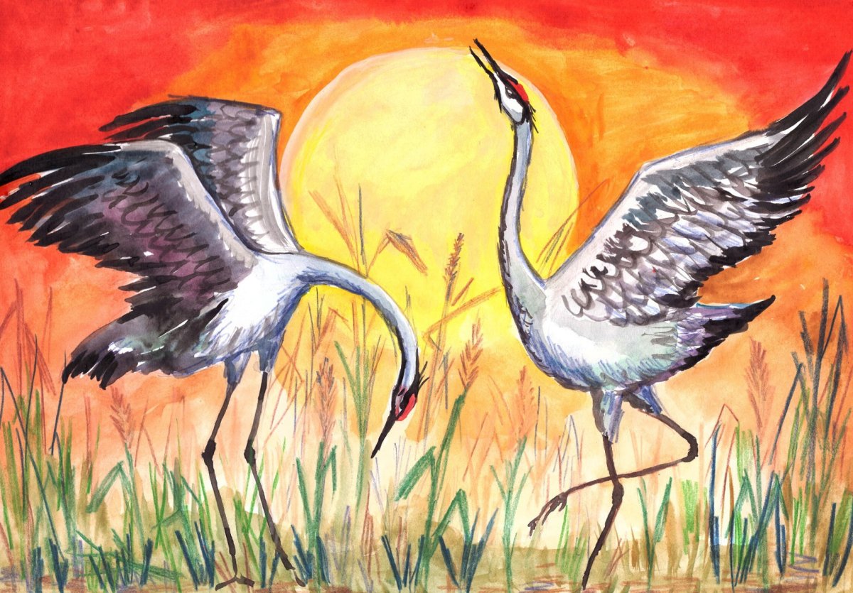 Журавль картинка для детей