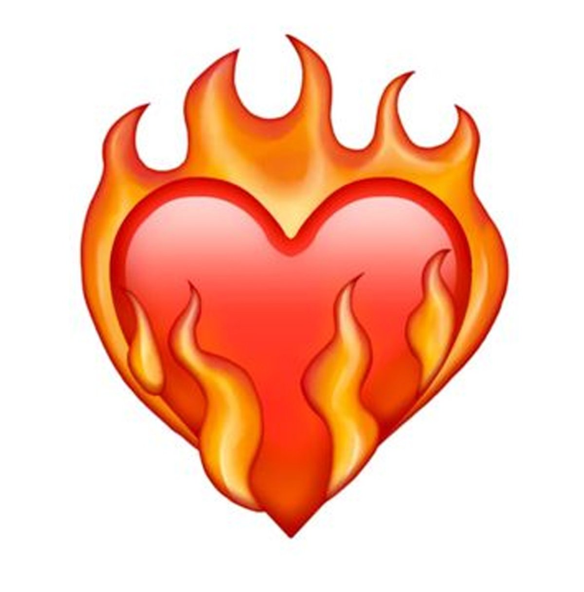 Горящее сердце эмодзи