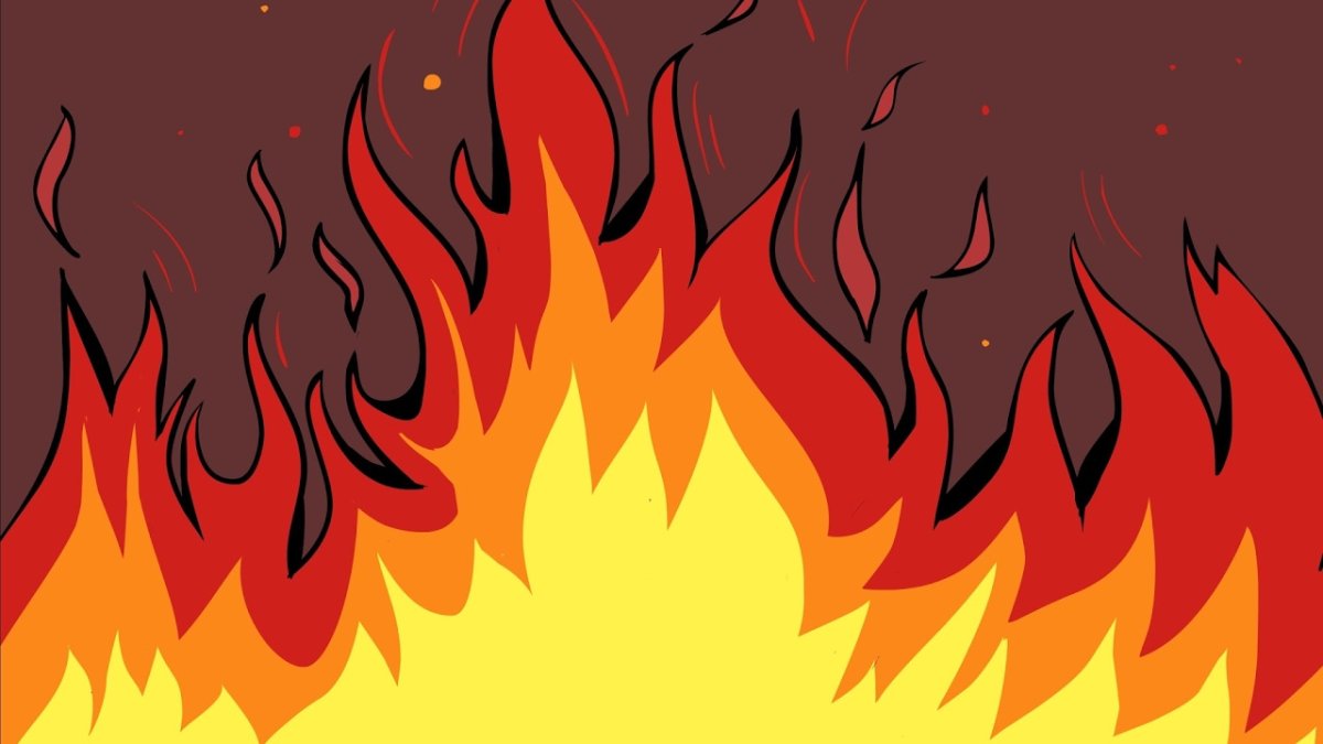 Огненный фон рисунок