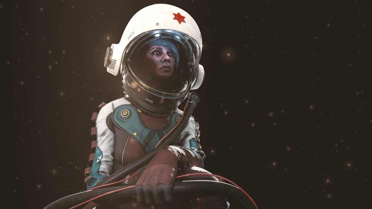 Космонавт в космосе