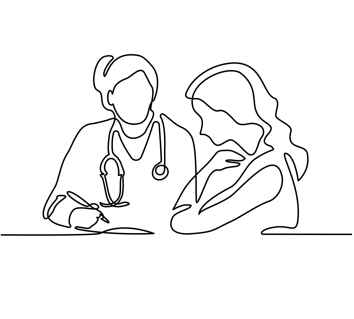 Врач девушка в мультяшном стиле